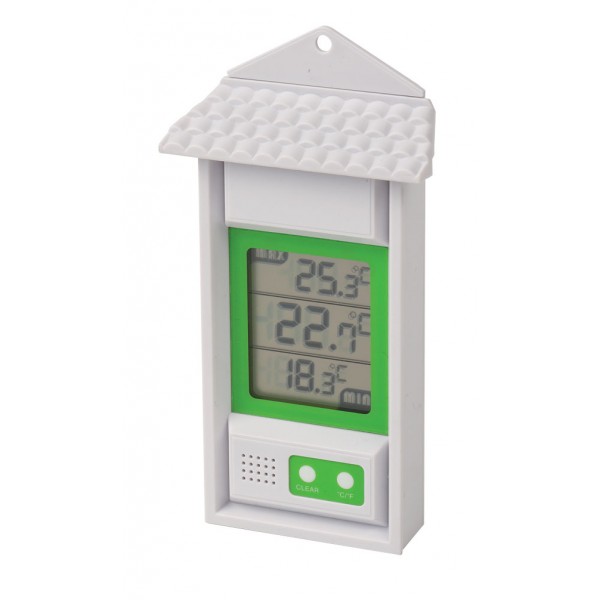 Station météo Yokuli Mini thermomètre numérique d'intérieur,  hygromètre, humidité, horloge, prévisions météorologiques, affichage de la  valeur max min
