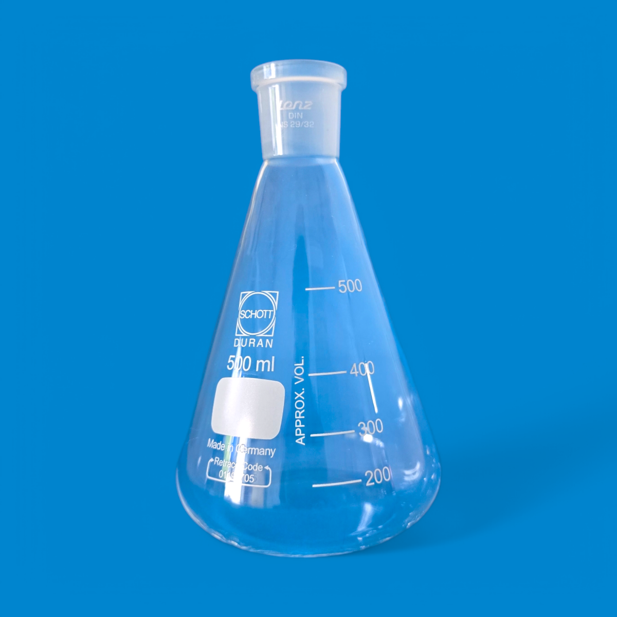 Photoroom-20250315_103738.png Erlenmeyer 500 ml (Col rodé) DURAN SCHOTT – Image 1