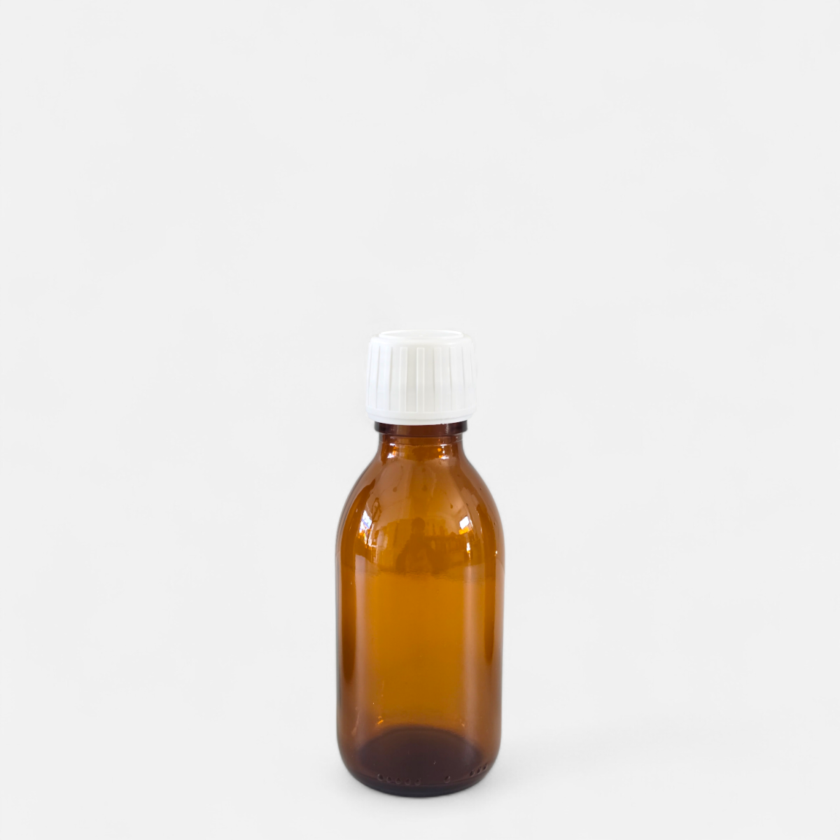 Bouteille 150 ml en verre brun avec bouchon (sécurisé) – Image 1
