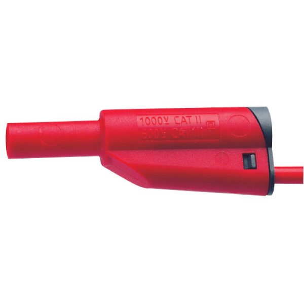 Cordon sécurisé à reprise arrière rouge 50 cm