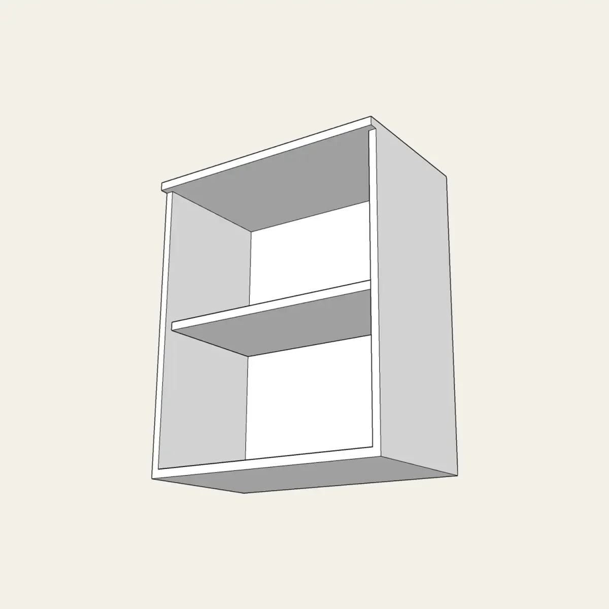 Meuble Haut de laboratoire sans portes – Image 1