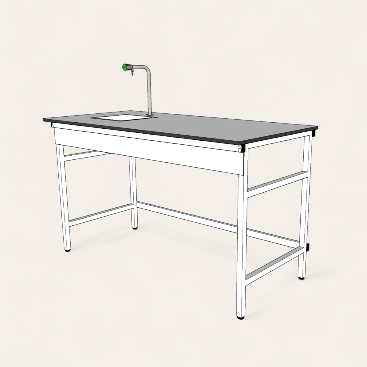 Paillasse Humide 150 sans Dosseret en HPL – Image 1