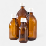 Bouteille 1000 ml en verre brun avec bouchon (sécurisé) – Image 3