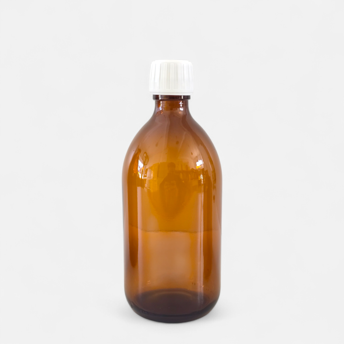 Bouteille 500 ml en verre brun avec bouchon (sécurisé) – Image 1